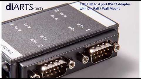 manufacture FTDI Serial COM  USB to 4 port RS232 Adapter Industrial spec Din Rail Wall Mount ODM