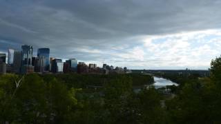 Timelapse of downtown Calgary and Bow River. 6-18-2016.