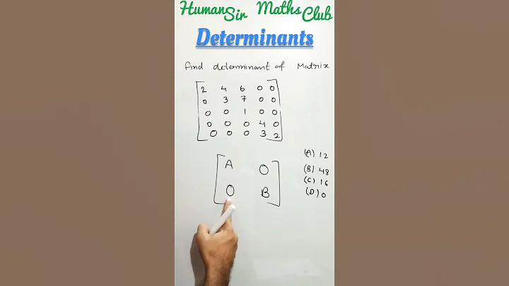 Short Trick || Trick For Determinants | 10 Second Trick Higher Order Matrix