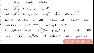 Lecture 7 Parity check code is a group code #studyhub #act Algebraic coding theory m.sc maths