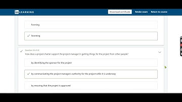 Project Management Foundation Quiz Answers | LinkedIn Learning