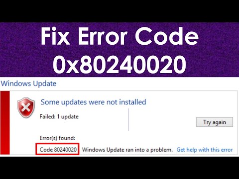 How to fix error code 0x80240020 windows update ran into a problem