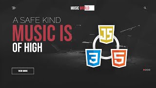 How to Create Responsive Website in Bangla Using HTML & CSS with Javascript | Music Website Design