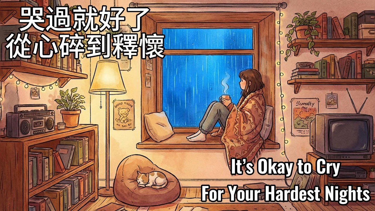 哭過就好了，從心碎到釋懷的K-POP🌧️ 陪你走過最難熬的夜晚 / It’s Okay to Cry 🌧️ For Your Hardest Nights, Lazy cafe break