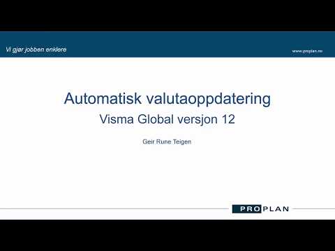 Visma Global - Automatisk valutaoppdatering