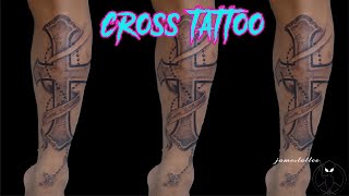 Cross tattoo, jipuscrosstattoo -