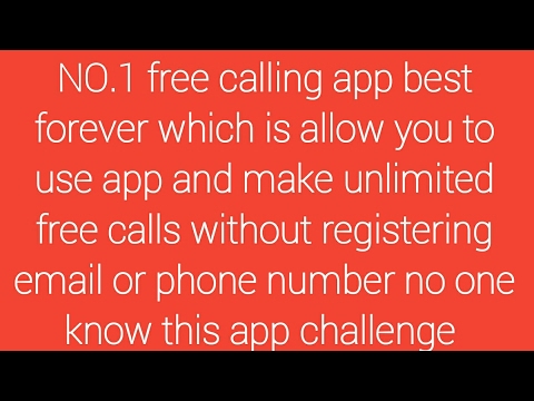 Best free calling app use without phone number and email make unlimited free calls - YouTube