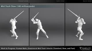 Camelot Unchained: Work in Progress - Greatsword Mid Slash Attacks (Standard, Slow, and Fast)