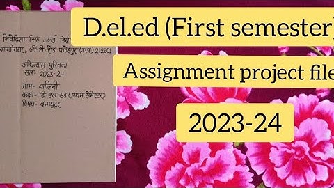 BTC/ D.el.ed First semester computer assignment (project work)