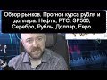 Обзор рынков. Прогноз курса рубля и доллара. Нефть, РТС, SP500, Серебро, Рубль, Доллар, Евро.