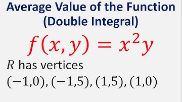 Find the average value of f(x,y) = x^2*y over the given rectangle.