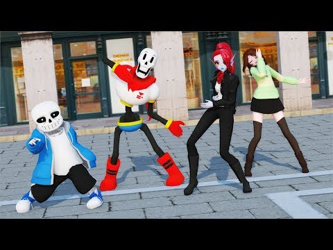 【MMD】ヒビカセ Resonate (English ver)【Undertale】[4K UHD]