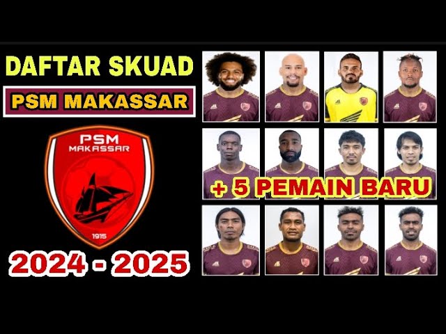 RESMI‼️ DAFTAR SKUAD PSM MAKASSAR DI LIGA 1 MUSIM 2024 - 2025 TERBARU | BERITA PSM MAKASSAR HARI INI class=