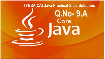 Q9a. Java program to display following pattern. JAVA Practical solutions TYBBA(CA).