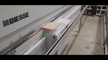 BIESSE AKRON 1440 SINGLE SIDE EDGEBANDER (W/PRE-MILL & CORNER ROUNDING)