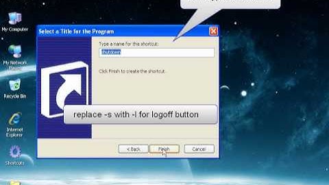 How to get a shutdown/restart button on desktop