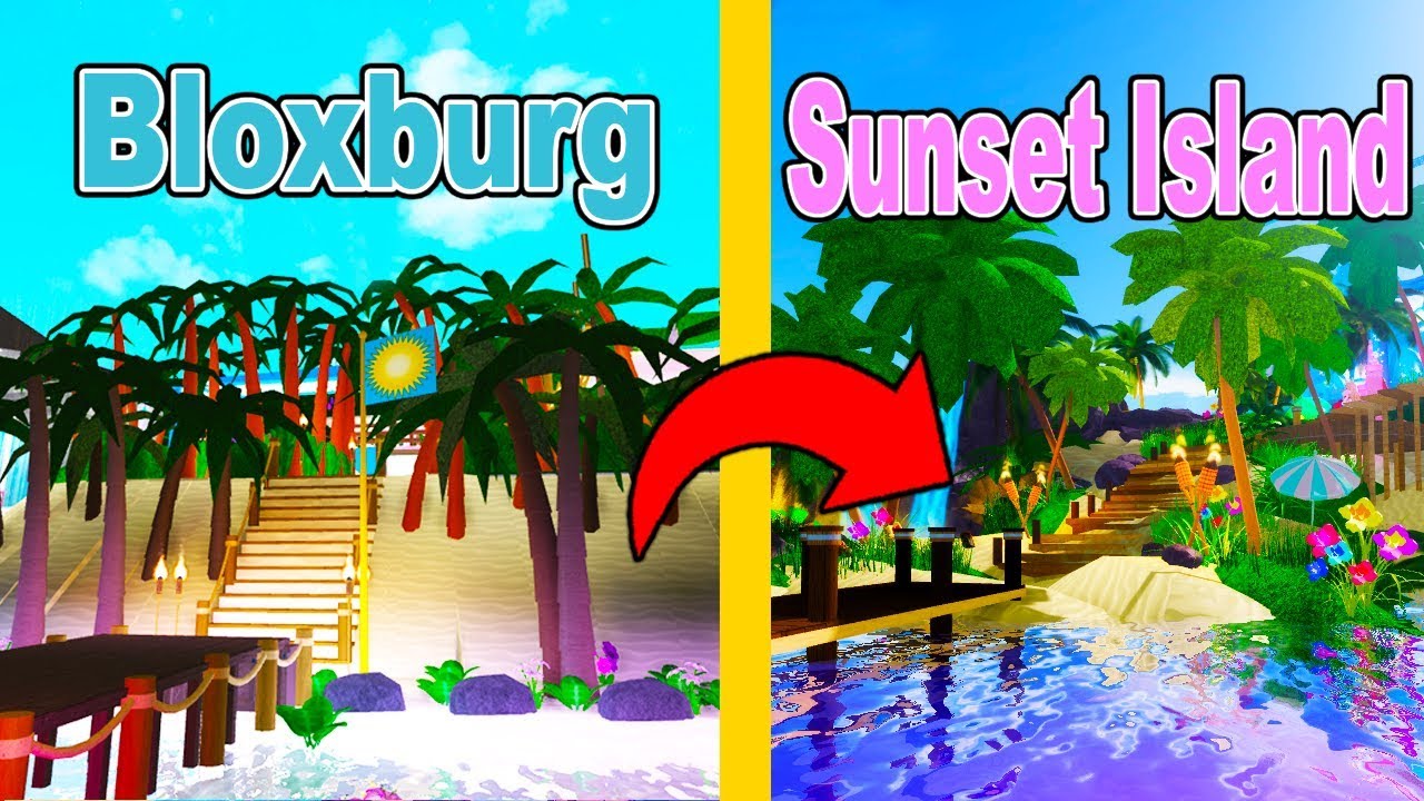 I Built Sunset Island In Bloxburg Royale High Vs Bloxburg