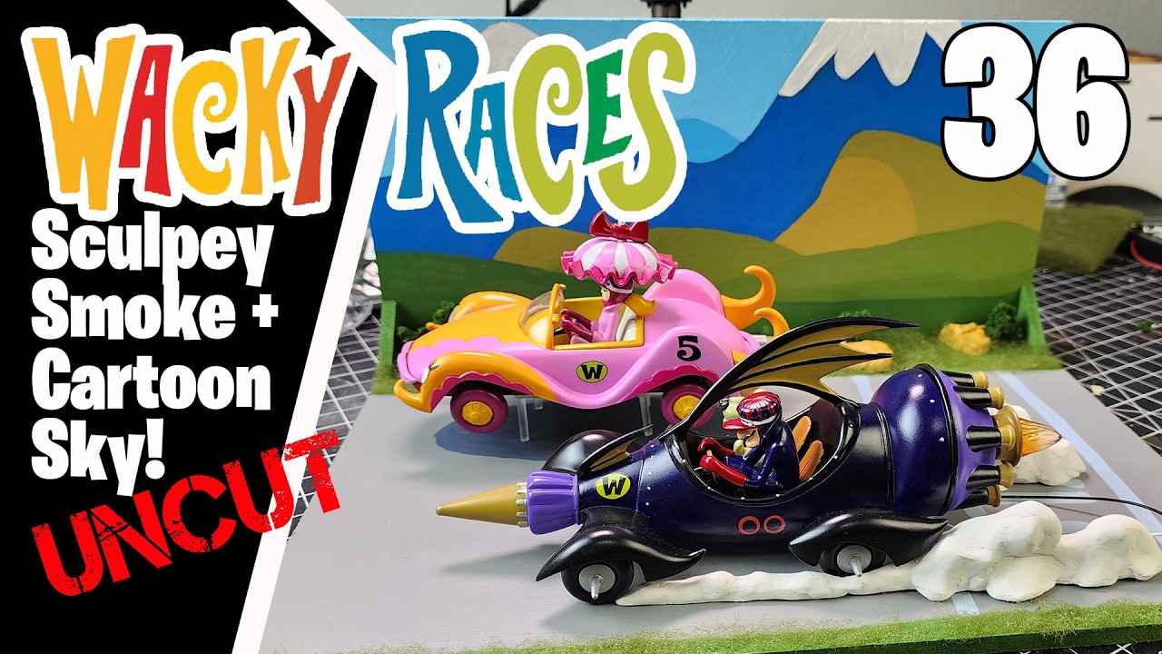 Sculpting Cartoon Smoke & Painting the Backdrop! – Wacky Races