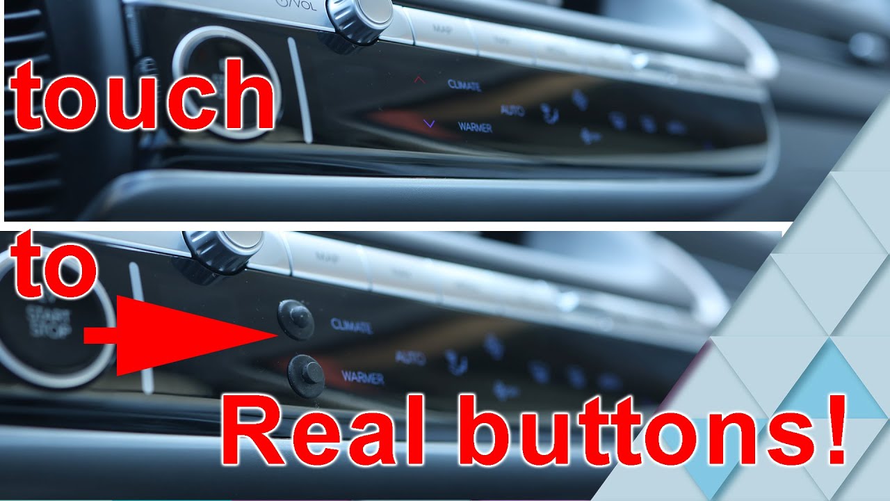 adding real physical buttons to the car's dashboard touchscreen - YouTube