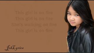 Video thumbnail of "Girl on Fire [Lyrics] - Angelica Hale Cover"