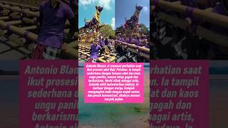 Antonio Blanco Jr Ikuti Prosesi Pelebon Di Bali, Tampil Keren Dengan Outfit Serba Ungu