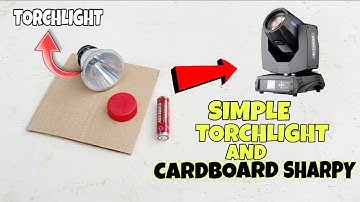 How To Make Mini Sharpy  Light  With TorchLight And Cardboard  || Simple  Mini Sharpy Light  At Home