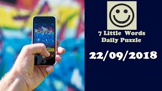 7 Little Words Daily Puzzle September 22 2018