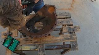 Episode #3 On the Clueless Resto, Radiator removal and bell housing repair