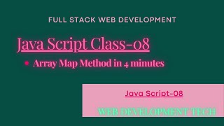 Javascript-08 || Map method in Arrays || Full Stack Web Development Series || MERN