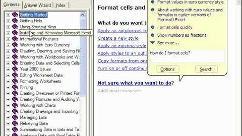 Excel 2003 Tutorial Using the Office Assistant XP, 2000 & 97 Microsoft Training Lesson 11.2