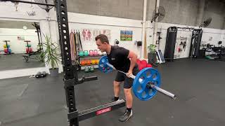 'Fat Bar' Close Grip Bent Over Row demonstration