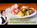 CHAOTIC COOKING! MAKING CHICKEN IN PIG BLANKETS, STUFFED WITH NUTS!!