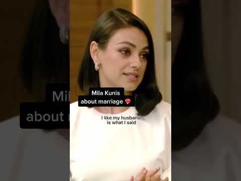 Mila Kunis about marriage Ashton Kutcher talkshow