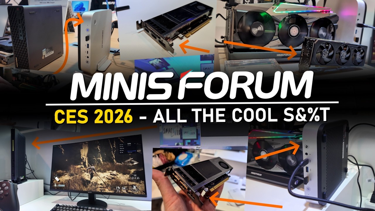 ALL the NEW Minisforum @ CES 2026 - MS AI X1 PRO 470, M2 PRO, Compact GPU PCIe Cards, G7 Pro & More