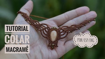 Macramê Tecendo Cor em Nós | TUTORIAL COLAR em MACRAMÊ 16/23 | #tutorialmacrame