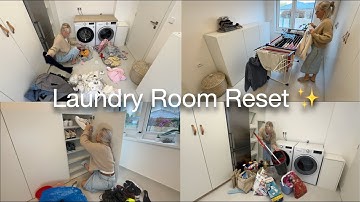 Satisfying Laundry Room Reset ✨ Cleaning Motivation ASMR Laundry Day From Messy ➝ Fresh & Organized