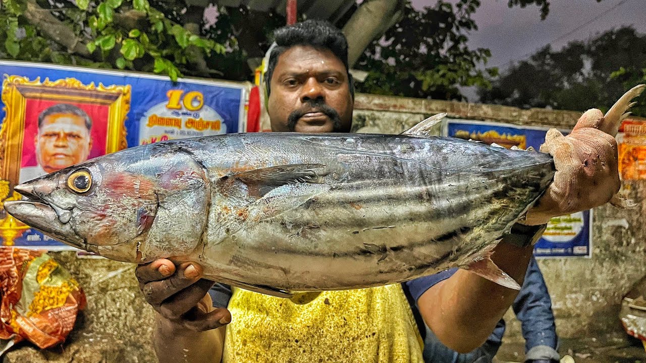 KASIMEDU SPEED SELVAM | BIG SOORA FISH CUTTING VIDEO | 4K VIDEO | KM ...