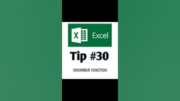 Excel tip #30 | ISNUMBER FUNCTION #shorts