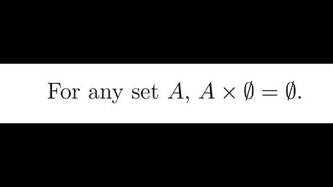 Prove that for any set A, AX(emptyset)=emptyset.
