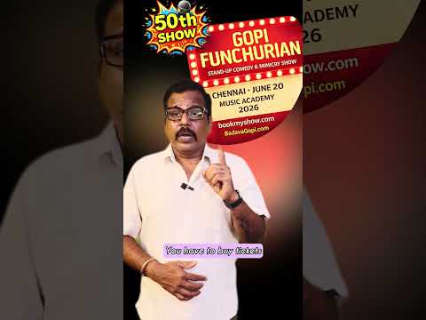 Gopi Funchurian 50th Show - Ticket Link in Comment | Badava Gopi | Stand Up Comedy