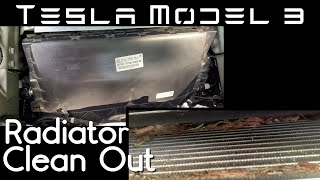 Tesla Model 3  Radiator Duct Clean Out