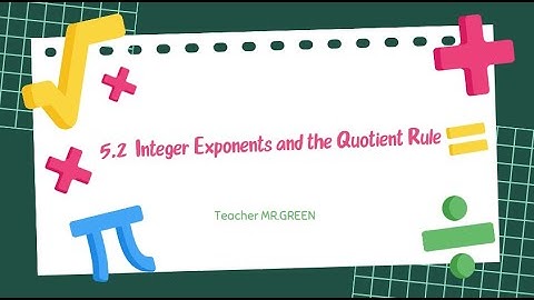 5 2 Integer Exponents and the Quotient Rule P1 ALL (Introductory)