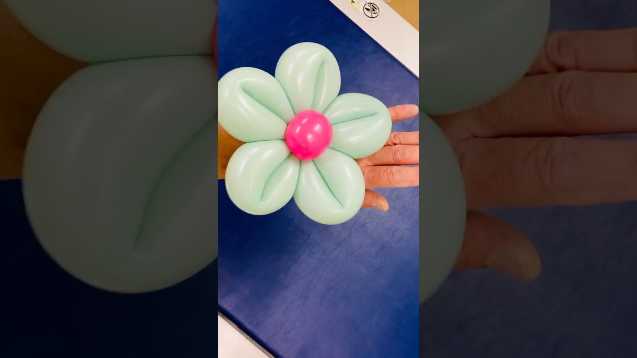 Five petals flower balloon bracelet 🌸 5枚の花びらを持つ花の腕輪 【バルーンアートかねさん】 #flowers #diy #craft