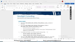 New Perspectives Excel 365/2021 | Modules 5-8: SAM Capstone Project 1a NewSight Consulting