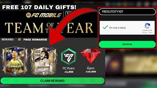 NEW FC MOBILE REDEEM CODE FOR FREE GIFTS! FREE 107 UTOTY PLAYERS! NEW EVENT AND REWARDS!