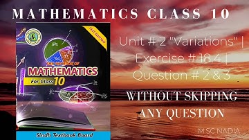 class 10 math ex 18.4 | class 10 maths chapter 18.4 | maths chapter 18.4 q 2 & 3