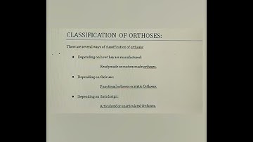 Basics Of Orthotics