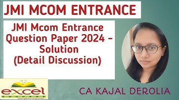JMI Mcom 2024 | M.Com Entrance Exam 2024 | Detailed discussion | Answer Key of JMI Mcom 2024 |