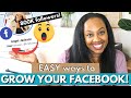 6 EASY Ways to GROW your FACEBOOK Page 2021!!