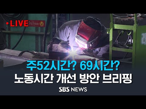 노동시간제도 개선 방안 관련 <strong>이정식</strong> 고용노동부 장관 브리핑 / SBS